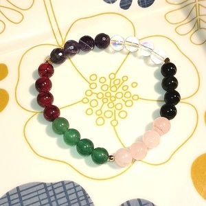 INDIGO HEALS SEMIPRECIOUS STONES MONEY AND WEALTH BRACELET